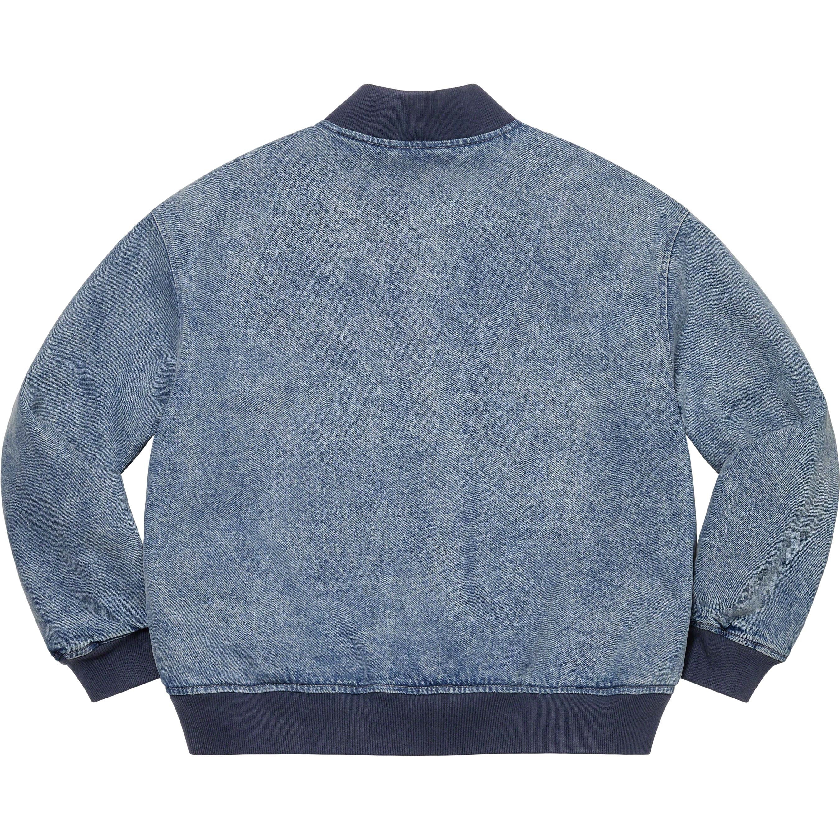 Washed Knockout Denim Varsity Jacket view 9